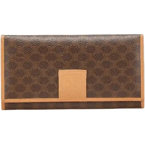 Pre-owned Wallets, female, , Size: ONE SIZE Pre-owned Canvas Wallet - Celine Vintage - Modalova
