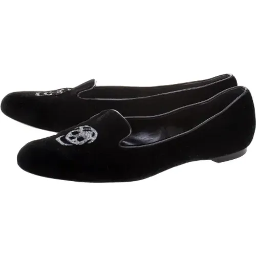 Pre-owned Flats, female, , Size: 8 1/2 US Pre-owned Velvet flats - Alexander McQueen Pre-owned - Modalova