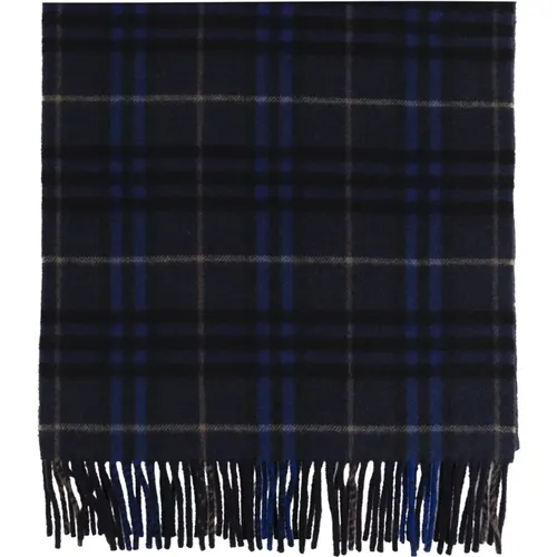 Winter Scarves, unisex, , Size: ONE SIZE Cashmere scarf with check pattern - Burberry - Modalova