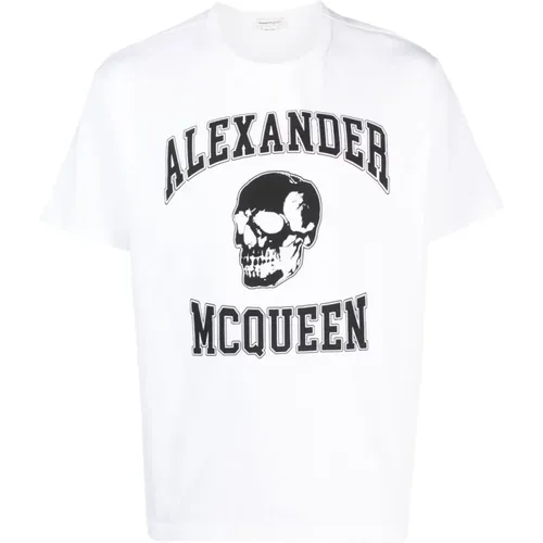 T-Shirts, male, , Size: XL Graphic Print Cotton Tee - alexander mcqueen - Modalova