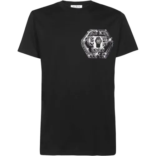 Logo Print Baumwoll T-Shirt , Herren, Größe: 2XL - Philipp Plein - Modalova