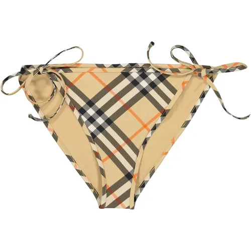 Bikinis, female, , Size: XS Checkered Bikini Bottoms - Burberry - Modalova