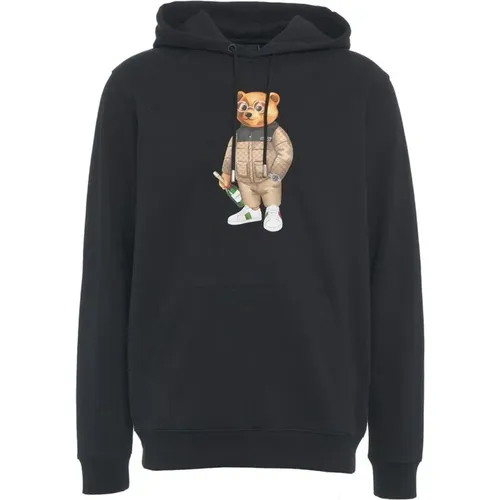 Eleganter Schwarzer Hoodie für Männer , Herren, Größe: XL - Baron Filou - Modalova