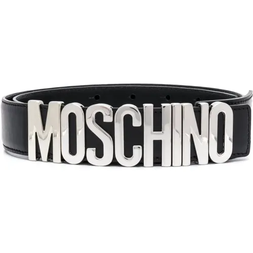 Logo Plaque Belt , male, Sizes: 2XL, XL, 3XL - Moschino - Modalova