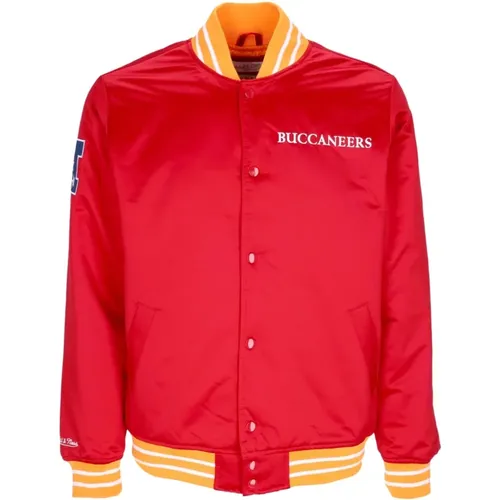 Bomber Jackets, male, , Size: XL NFL Bomber Jacket Tampa Bay Buccaneers - Mitchell & Ness - Modalova