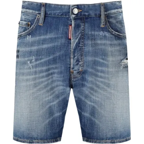 Denim Shorts, male, , Size: S Marine Light Bermuda Short - Dsquared2 - Modalova