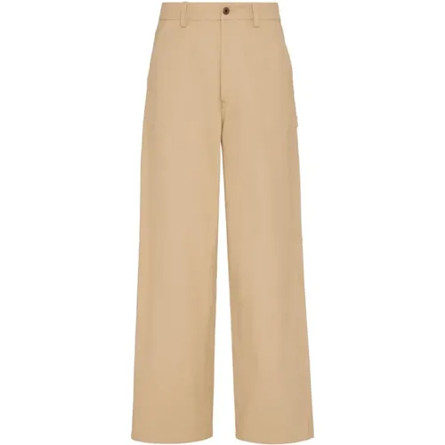 Straight Trousers, male, , Size: M Cotton Straight Pants - Valentino Garavani - Modalova