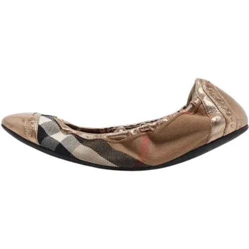 Pre-owned Flats, female, , Size: 10 US Pre-owned Canvas flats - Burberry Vintage - Modalova