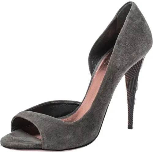 Pre-owned Suede heels , female, Sizes: 6 1/2 UK - Miu Miu Pre-owned - Modalova