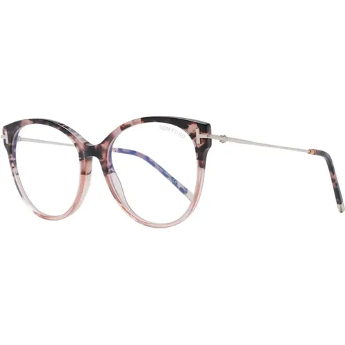 Glasses, female, , Size: ONE SIZE Round Optical Frames with Blue-Filter - Tom Ford - Modalova