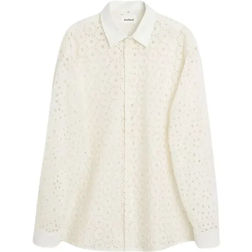 White Damon Shirt , female, Sizes: M/L, S/M - Soulland - Modalova