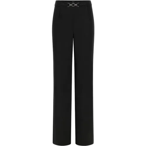 Ausgestellte Hose mit Frontschnalle Detail , Damen, Größe: L - Guess - Modalova