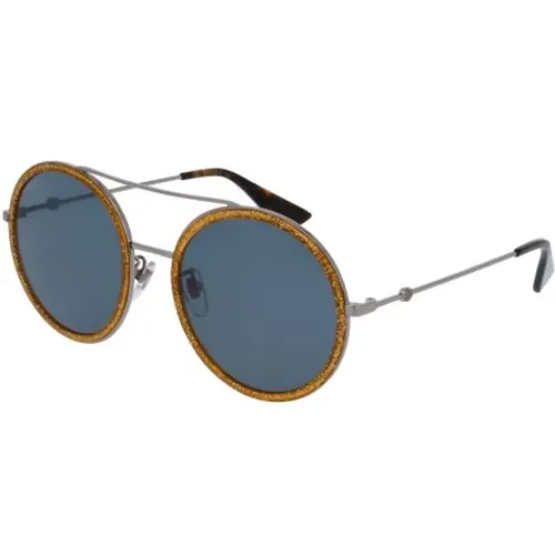 Gg0061S Sunglasses - 004 Ruthenium , unisex, Sizes: 56 MM - Gucci - Modalova