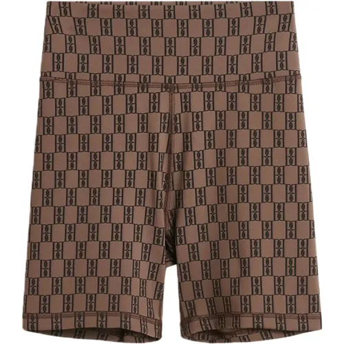 Sporty Dark Mahogany Shorts , female, Sizes: L, XS, S - By Malene Birger - Modalova