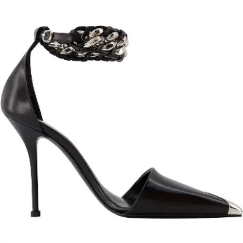 Leather heels , female, Sizes: 3 UK - alexander mcqueen - Modalova