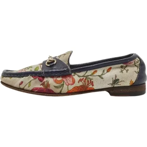 Pre-owned Flats, female, , Size: 6 US Pre-owned Canvas flats - Gucci Vintage - Modalova