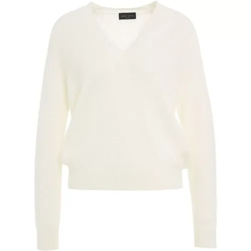 White Knitwear Aw24 Hand Wash , female, Sizes: M, S - Roberto Collina - Modalova