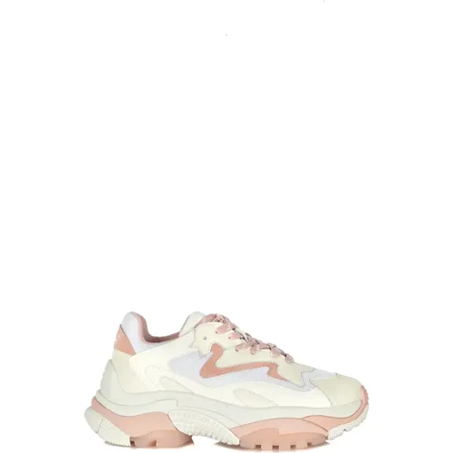 Sneakers, female, , Size: 5 US Sporty Fabric and Leather Sneakers - Ash - Modalova