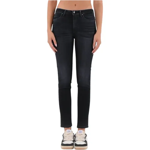 High-waisted skinny jeans with jewel details , female, Sizes: W26 - Dondup - Modalova