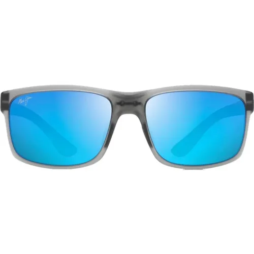 Quadratische polarisierte Spiegel-Sonnenbrille für Männer , Herren, Größe: 58 MM - Maui Jim - Modalova