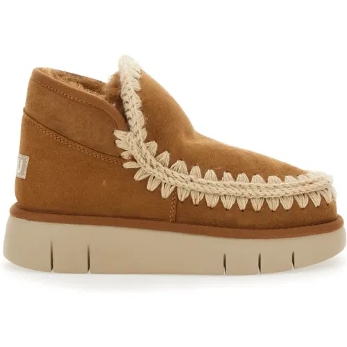 Braune Eskimo Sneaker Bounce Stiefel , Damen, Größe: 39 EU - Mou - Modalova