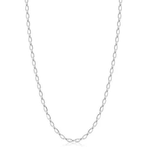 Sterling Silver Faceted Cable Chain - Nialaya - Modalova