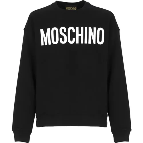 Cotton Sweatshirt with Contrasting Print , male, Sizes: S, XL, L - Moschino - Modalova