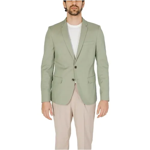 Blazers, male, , Size: 2XL Spring/Summer Cotton Blend Suit Jacket - Antony Morato - Modalova