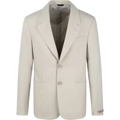 Blazers, male, , Size: 2XL Classic Wool Blazer - Fendi - Modalova