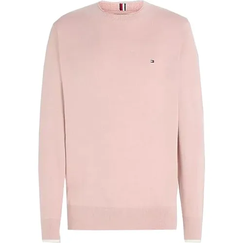 Cotton C Neck Pullover , Herren, Größe: L - Tommy Hilfiger - Modalova