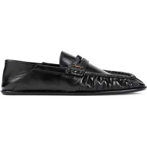 Klassische Schwarze Loafer Schuhe für Männer - Saint Laurent - Modalova