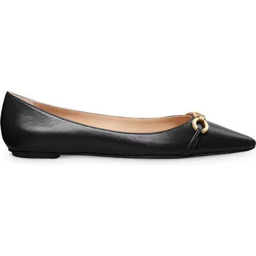 Zeitlose Eleganz: Emilia SW Signature Flat , Damen, Größe: 37 1/2 EU - Stuart Weitzman - Modalova