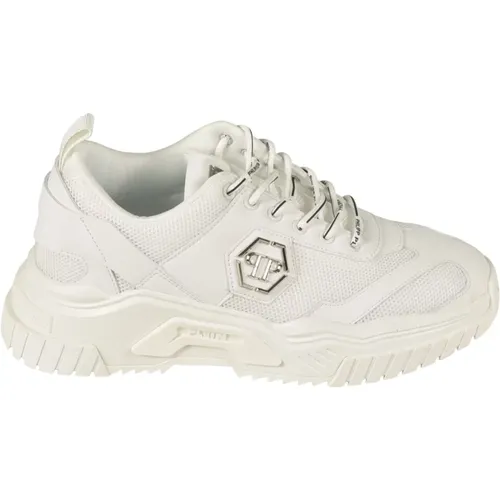 Weiße flache Schuhe , Herren, Größe: 41 EU - Philipp Plein - Modalova