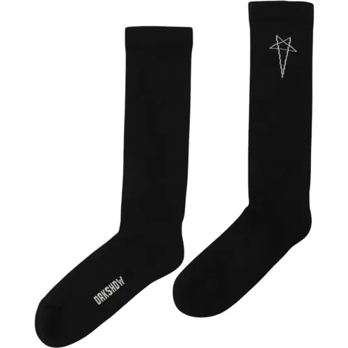 Socks, male, , Size: M Concordians Pentagram Knee High Socks - Rick Owens - Modalova