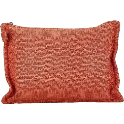 Pre-owned Clutches, female, , Size: ONE SIZE Pre-owned Canvas handbags - Hermès Vintage - Modalova