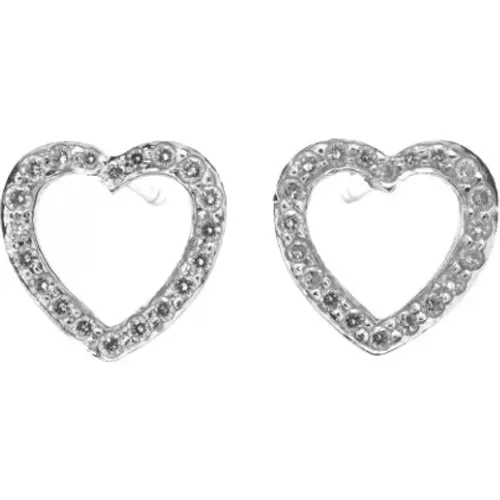 Pre-owned Jewellery, female, , Size: ONE SIZE Pre-owned Platinum earrings - Tiffany & Co. Pre-owned - Modalova