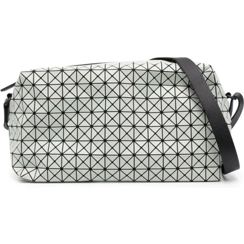 Geometric Panelled Crossbody Bag in Grey , male, Sizes: ONE SIZE - Issey Miyake - Modalova