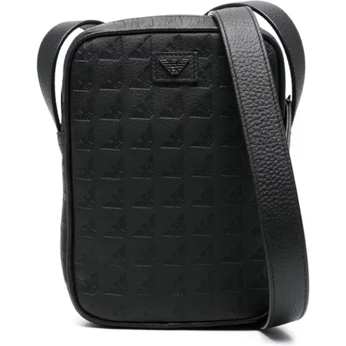 Messenger Bags, male, , Size: ONE SIZE Exclusive Wallet with Adjustable Strap - Emporio Armani - Modalova