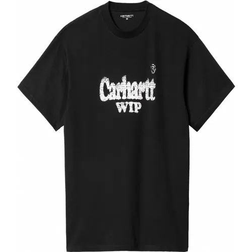 Schwarzes Baumwoll-Logo T-Shirt , Herren, Größe: XL - Carhartt WIP - Modalova