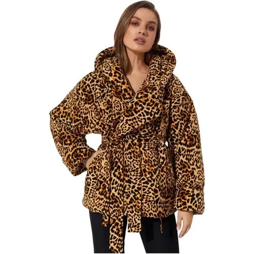 Panther Print Hooded Jacket , female, Sizes: M, XS - Norma Kamali - Modalova