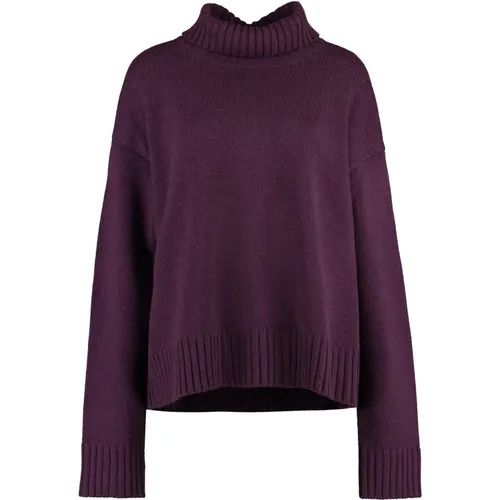 Turtlenecks, female, , Size: S Ribbed Cashmere Turtleneck - Jil Sander - Modalova