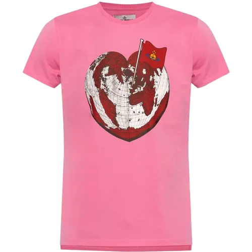 Logo-Print-Jersey-T-Shirt , Herren, Größe: L - Vivienne Westwood - Modalova