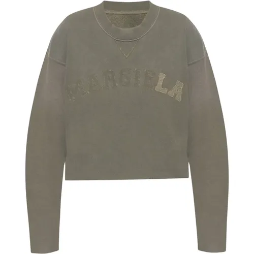 Sweatshirt mit Logo , Damen, Größe: M - Maison Margiela - Modalova