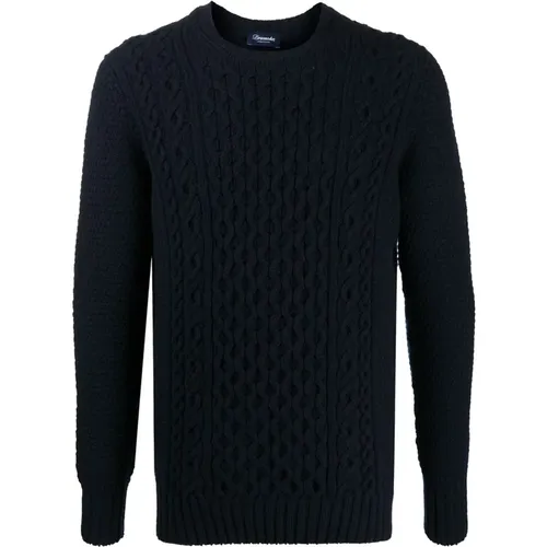 Sweater Aran Tubico Style , male, Sizes: 2XL, S, M, XL, L, 3XL - Drumohr - Modalova
