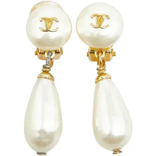 Pre-owned Jewellery, female, , Size: ONE SIZE Pre-owned Plastic earrings - Chanel Vintage - Modalova