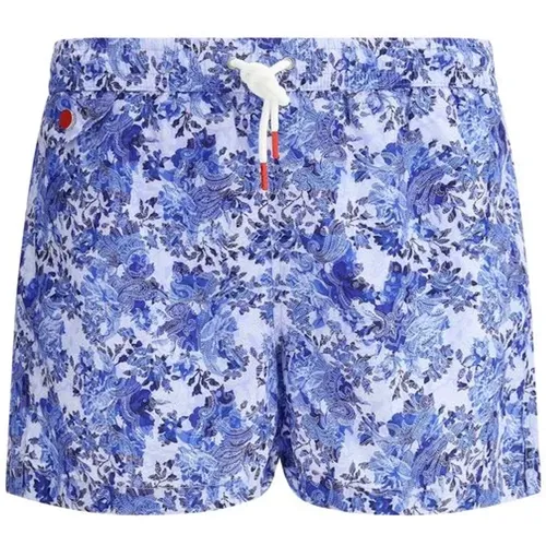 Beachwear, male, , Size: M Paisley Print Swimshorts - Kiton - Modalova