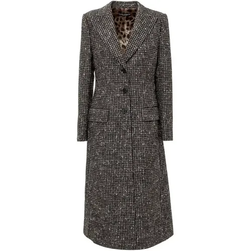 Wool Coat Alpaca Lining , female, Sizes: 3XS - Dolce & Gabbana - Modalova