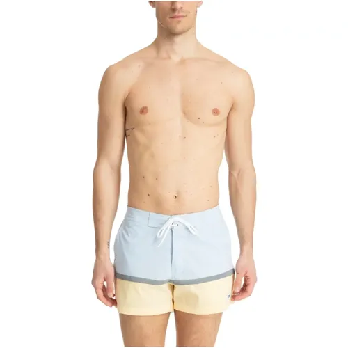 Gestreifte Mid Waist Badehose , Herren, Größe: XL - GCDS - Modalova