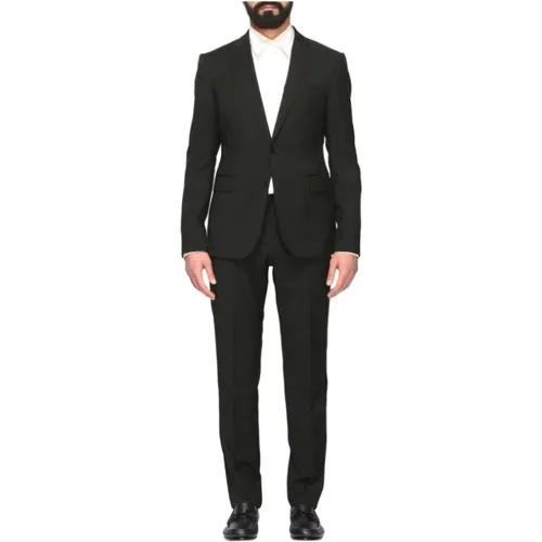 Single Breasted Suits, male, , Size: XS Slim Fit Single-Breasted Suit - Emporio Armani - Modalova