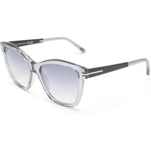 Grey Sungles with Case and Guarantee , female, Sizes: 54 MM - Tom Ford - Modalova